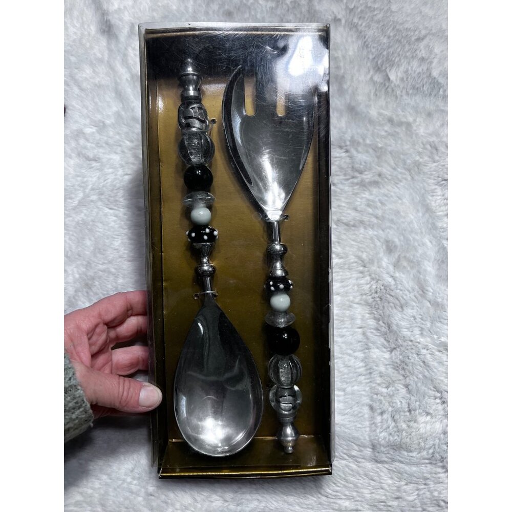 Biltmore large serving set spoon fork multicolored